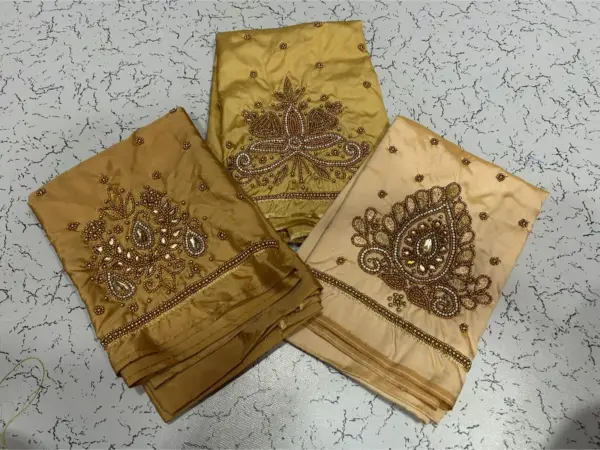 Buy Online Cream Maggam Work Budget Blouse Under 500 Premium Look, Low Price