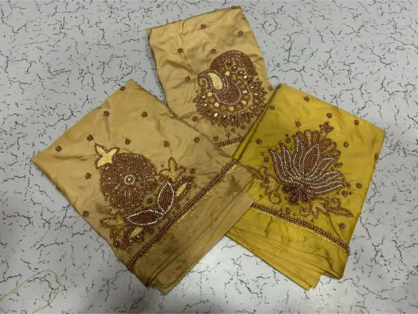 Buy Online Cream Maggam Work Budget Blouse Under 500 Premium Look, Low Price