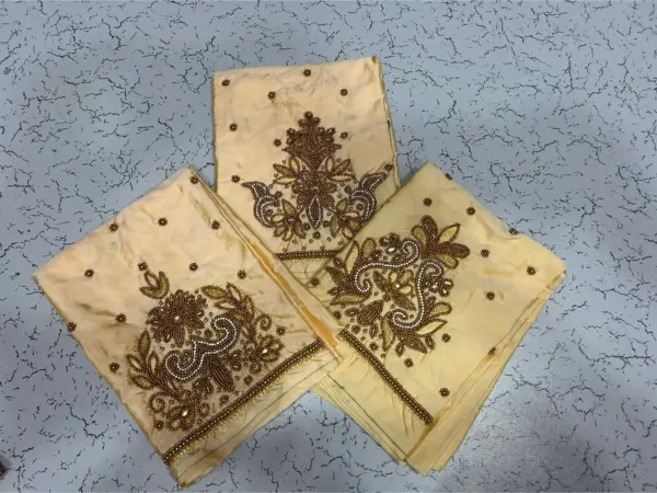 Buy Online Cream Maggam Work Budget Blouse Under 500 Premium Look, Low Price