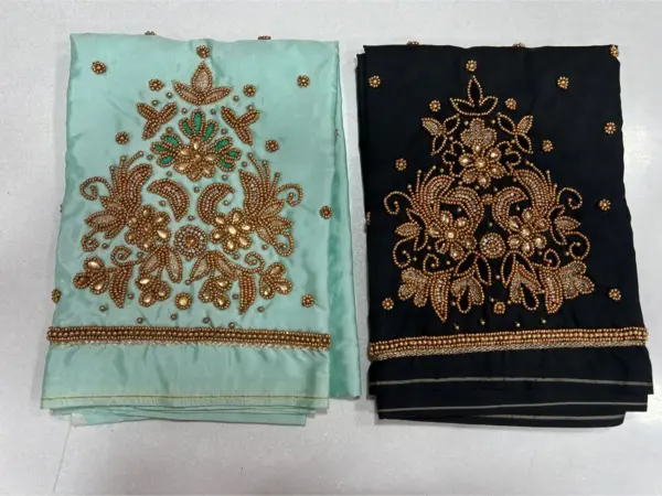 Buy Online Premium-Quality Black Maggam Work Blouse Under ₹600 Budget Wedding Collection