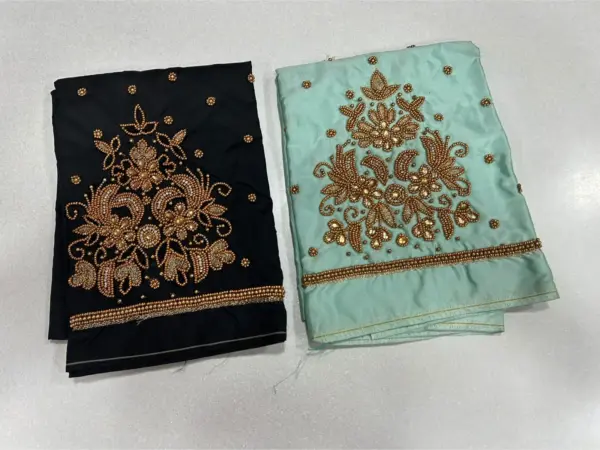 Buy Online Premium-Quality Black Maggam Work Blouse Under ₹600 Budget Wedding Collection