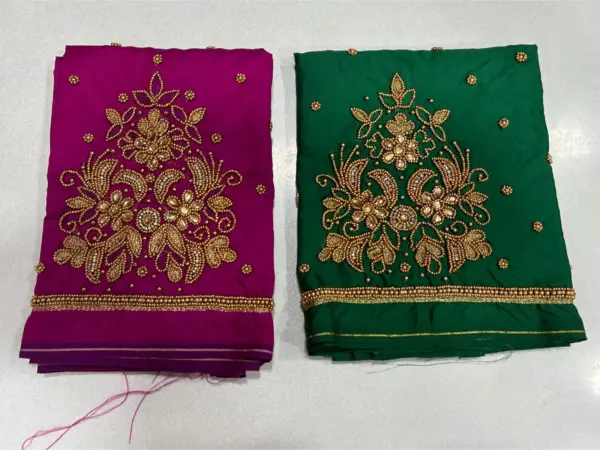 Buy Online Premium-Quality Black Maggam Work Blouse Under ₹600 Budget Wedding Collection