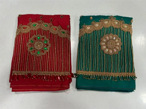 Buy Online Red Lines Maggam Work Blouse Best Budget Bridal Party Wear Under ₹2000