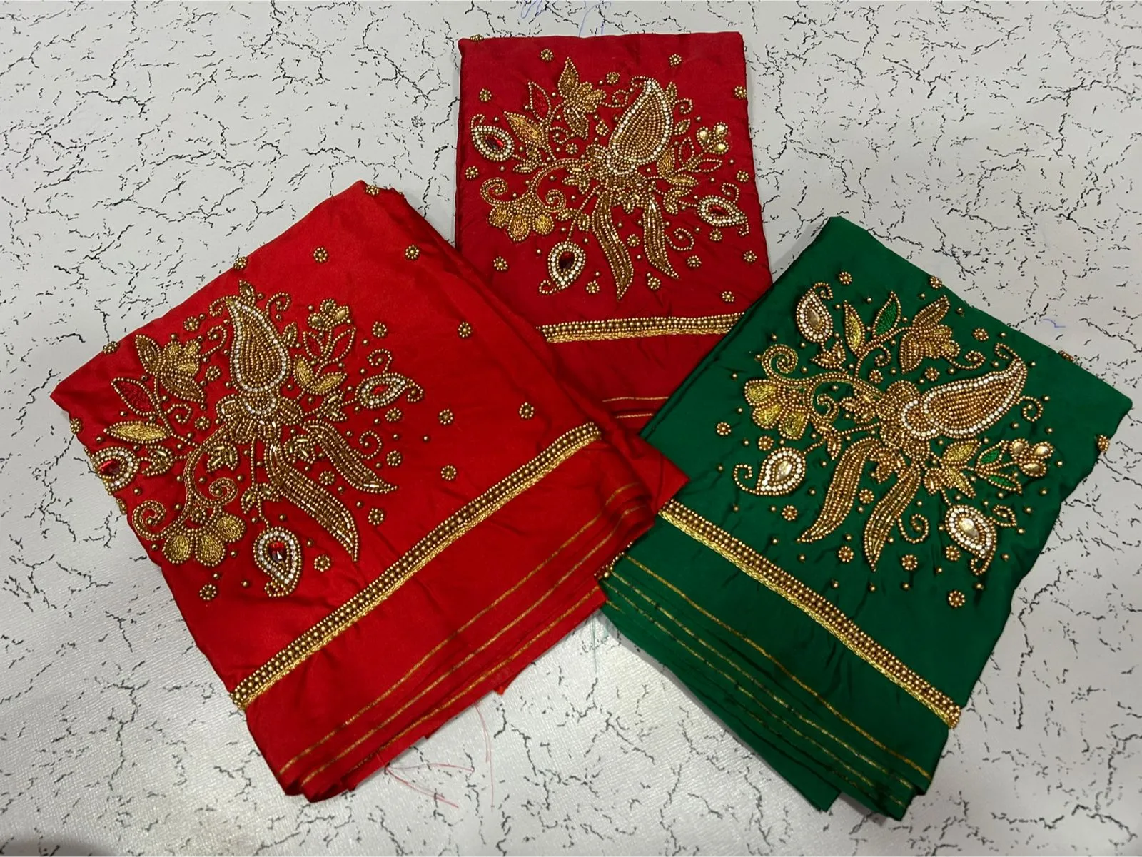 Exclusive Maroon Designer Kundan Beads Aari Blouse Stylish & Affordable