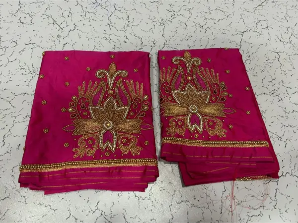 Exquisite Green Flower Design Aari Blouse Affordable & Trendy