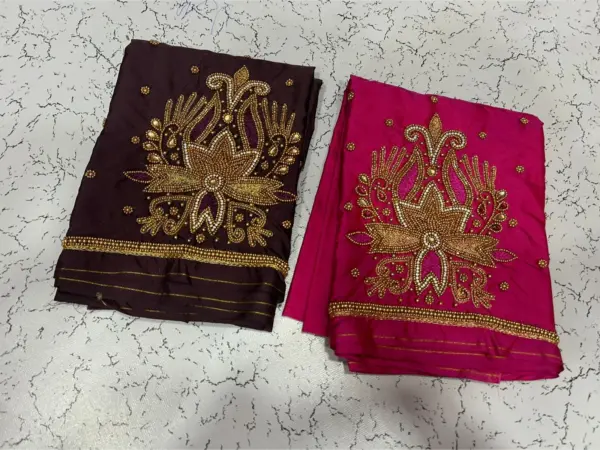 Exquisite Green Flower Design Aari Blouse Affordable & Trendy