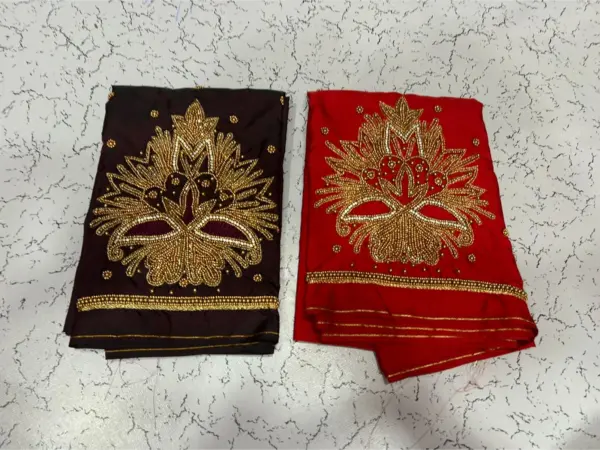 Exquisite Green Flower Design Aari Blouse Affordable & Trendy