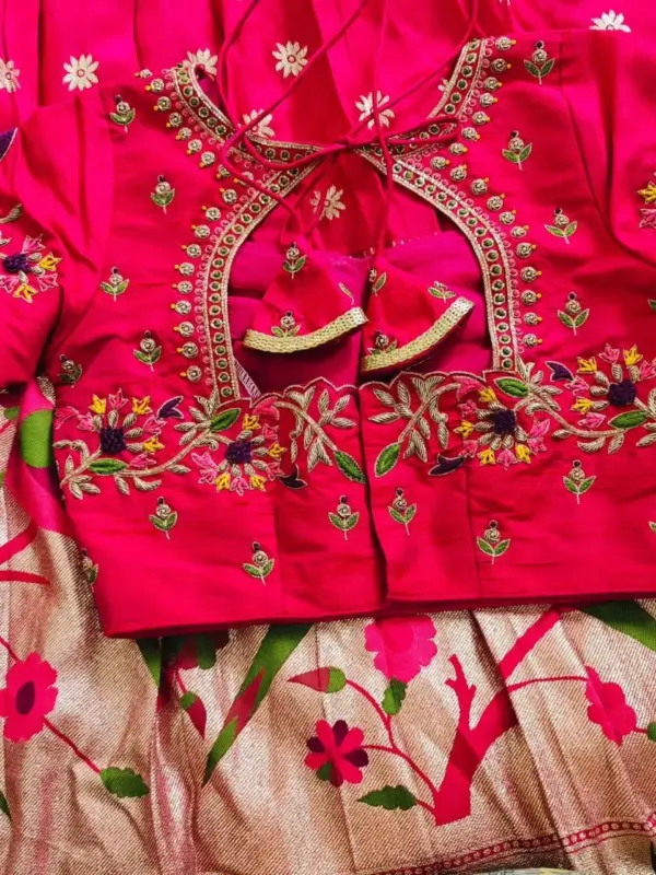 Grand Zardosi Red Bridal Maggam Blouse Designer Wedding Collection