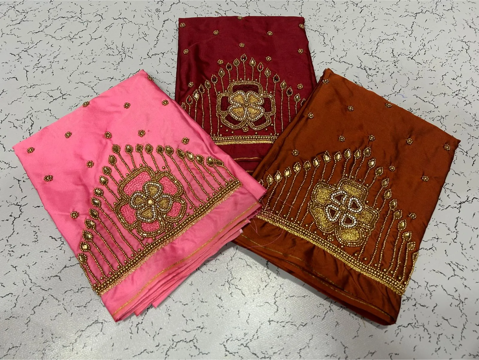 Pink Designer Kundan & Beads Blouse Trendy Aari Work Floral Lines for Every Occasion