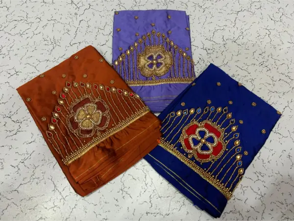 Pink Designer Kundan & Beads Blouse Trendy Aari Work Floral Lines for Every Occasion