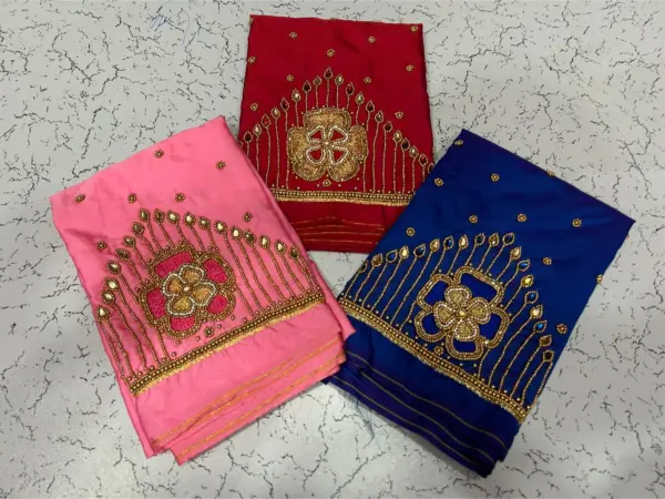 Pink Designer Kundan & Beads Blouse Trendy Aari Work Floral Lines for Every Occasion