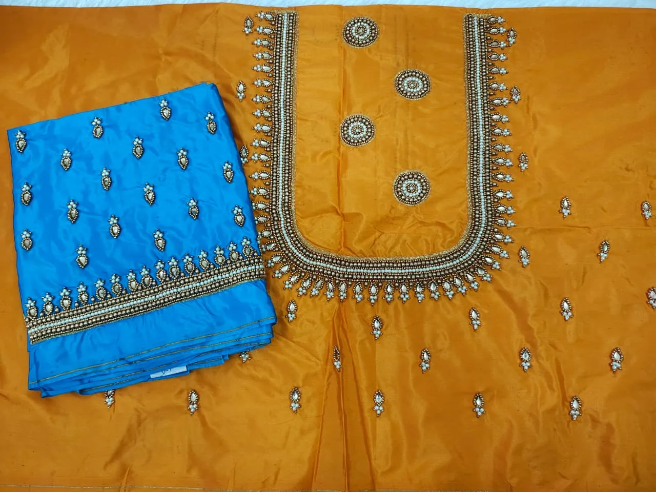 Premium Yellow Aari Work Designer Blouse Special Discounted Offer