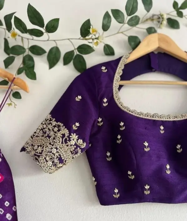 Raw Silk Maggam Work Blouses Online Elegant Handcrafted Designs