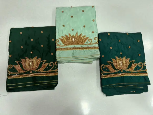 Trendy Lotus Buti Maggam Work Blouse Stunning Budget-Friendly Designer Style