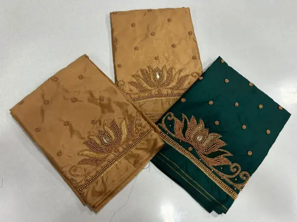 Trendy Lotus Buti Maggam Work Blouse Stunning Budget-Friendly Designer Style