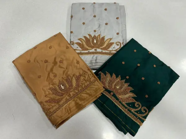 Trendy Lotus Buti Maggam Work Blouse Stunning Budget-Friendly Designer Style