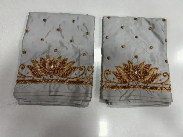 Trendy Lotus Buti Maggam Work Blouse Stunning Budget-Friendly Designer Style