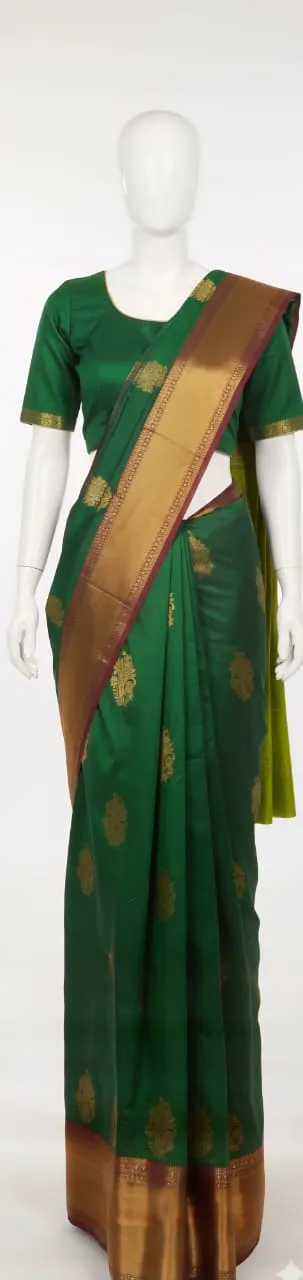 Authentic 100% Pure Kanchipuram Handloom Silk Saree 1G++ Pure Zari Silk Mark Certified Luxury Wedding Edition