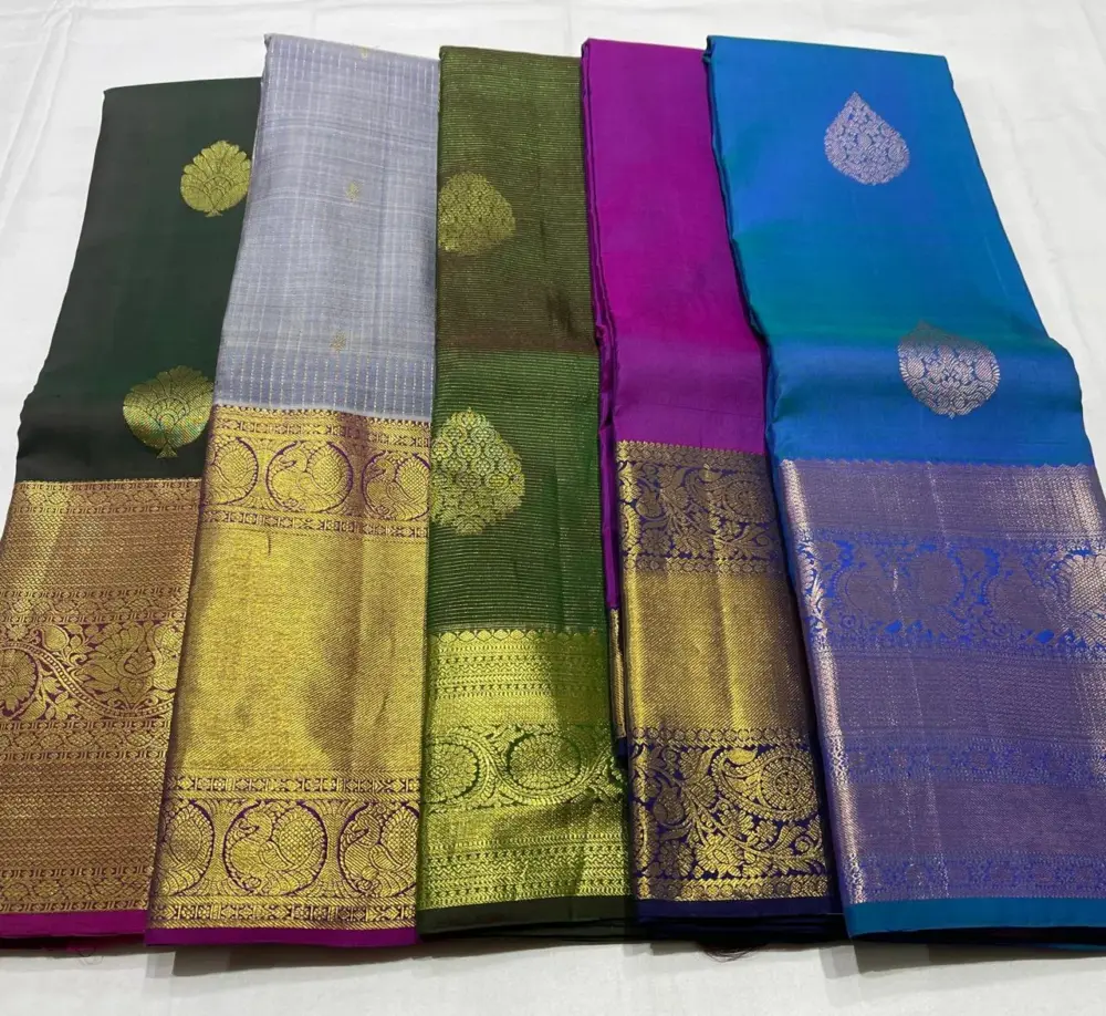 Authentic 100% Pure Kanchipuram Handloom Silk Saree 1G++ Pure Zari Silk Mark Certified Luxury Wedding Edition