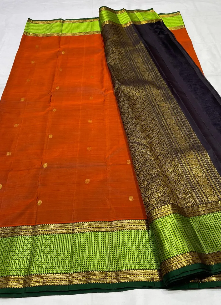 Authentic Kanchipuram Pure Silk Saree  Handloom Masterpiece with 2G++ Zari & Silk Mark Certified