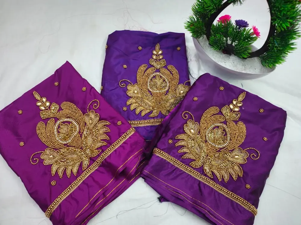 Best-Selling Blue Party Wear Aari Blouse Perfect FitAffordable Price