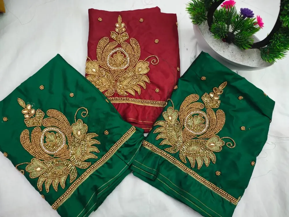 Best-Selling Blue Party Wear Aari Blouse Perfect FitAffordable Price