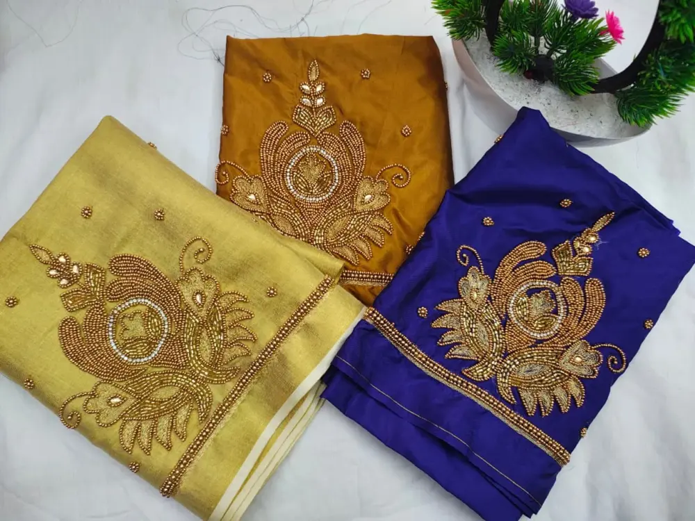 Best-Selling Blue Party Wear Aari Blouse Perfect FitAffordable Price