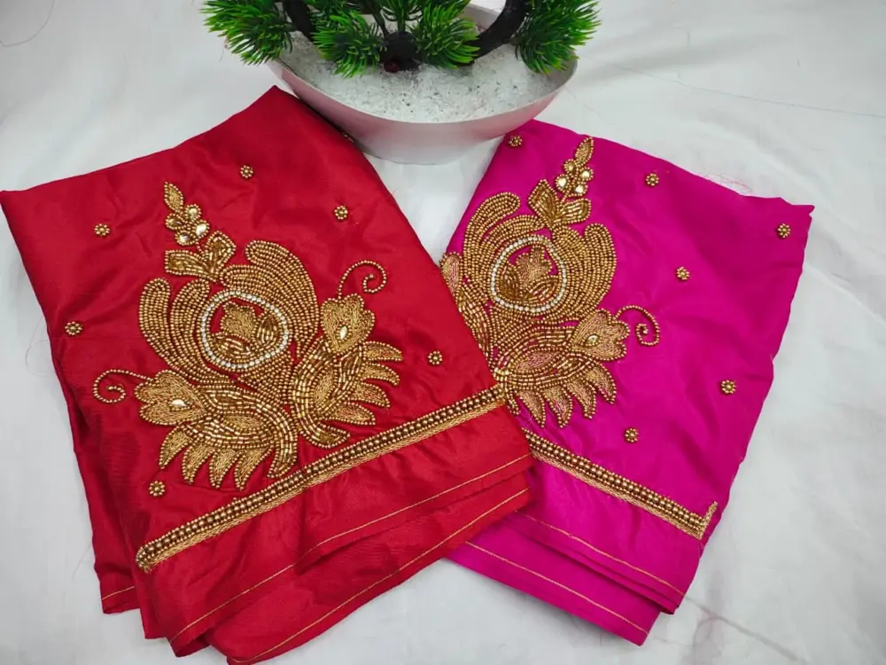 Best-Selling Blue Party Wear Aari Blouse Perfect FitAffordable Price