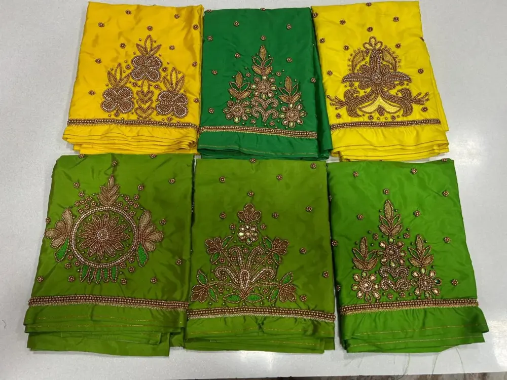 Best-Selling Green Aari Work Blouse – Elegant Design, Affordable Pricing, Perfect Fit