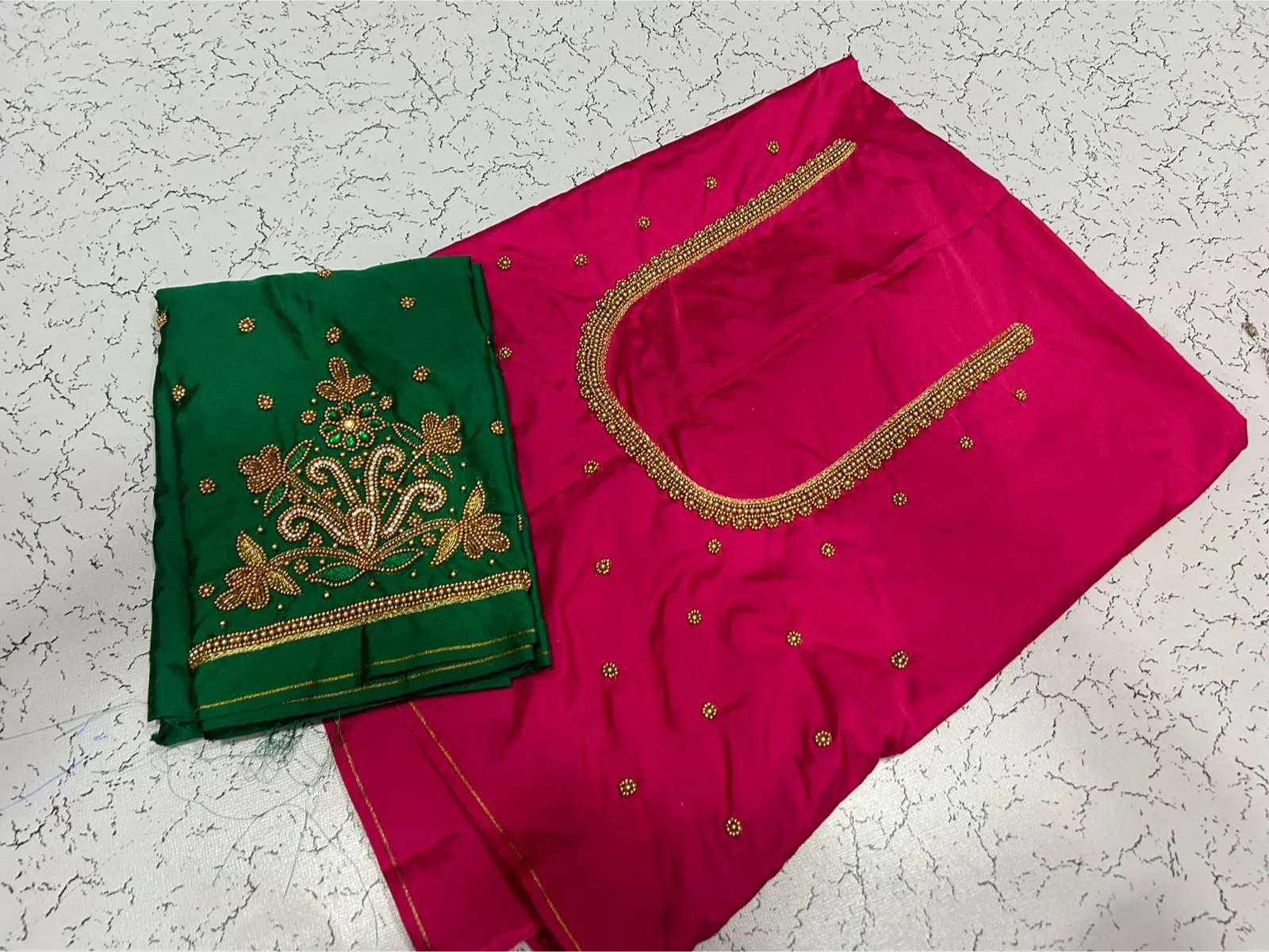 Buy Online Flower Design Aari Work Blouse Set Under ₹600 Custom Size Budget Blouses Collection