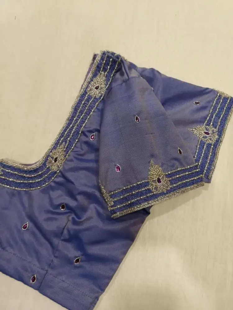 Chic Lavender Maggam Blouse for Weddings & Parties Budget & Customizable