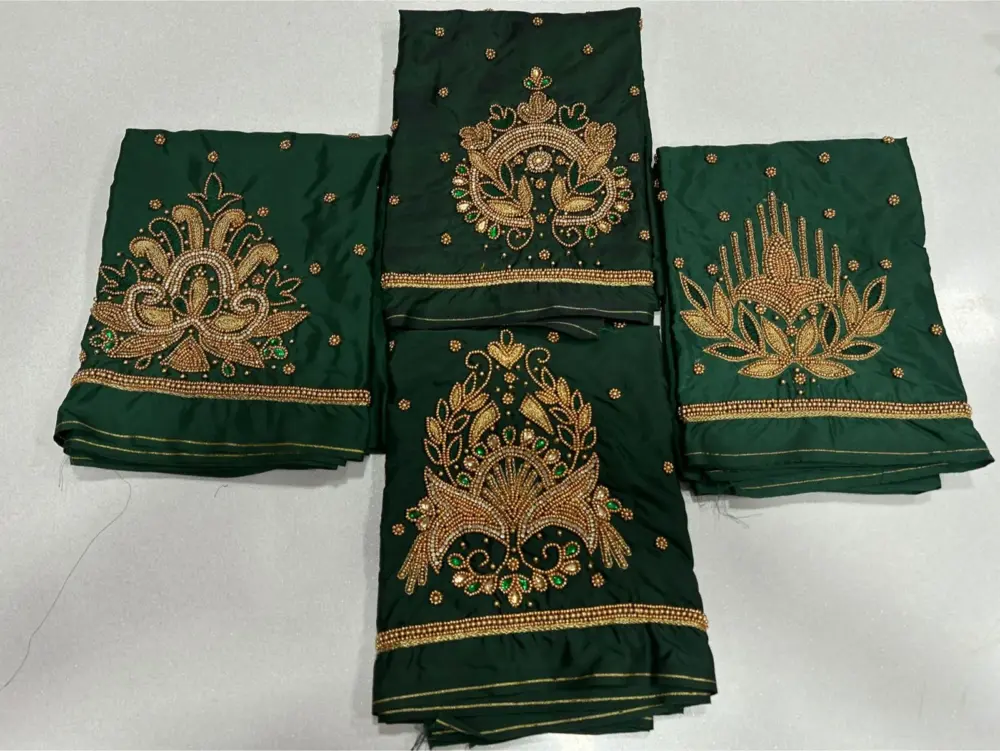 Custom-Fit Bottle Green Aari Work Blouse Trendy, Elegant & Pocket-Friendly