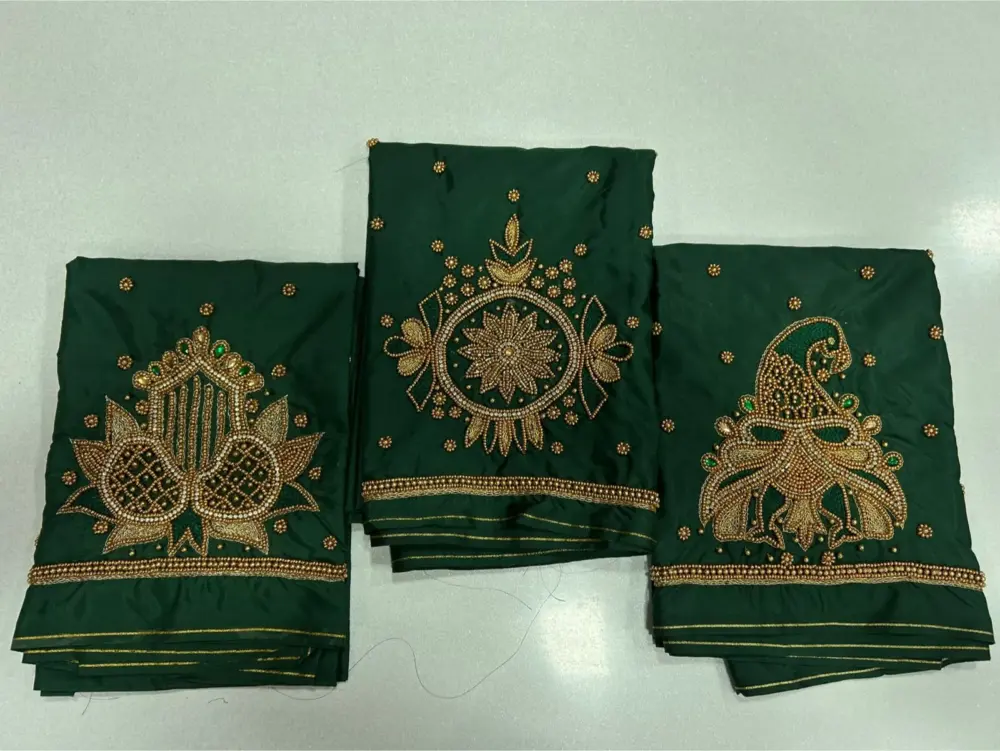 Custom-Fit Bottle Green Aari Work Blouse Trendy, Elegant & Pocket-Friendly