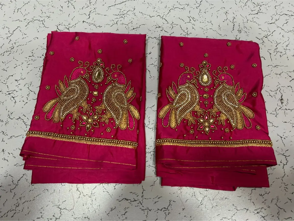 Exquisite Double Peacock Beads Blouse Affordable Maggam Work in Your Perfect Fit