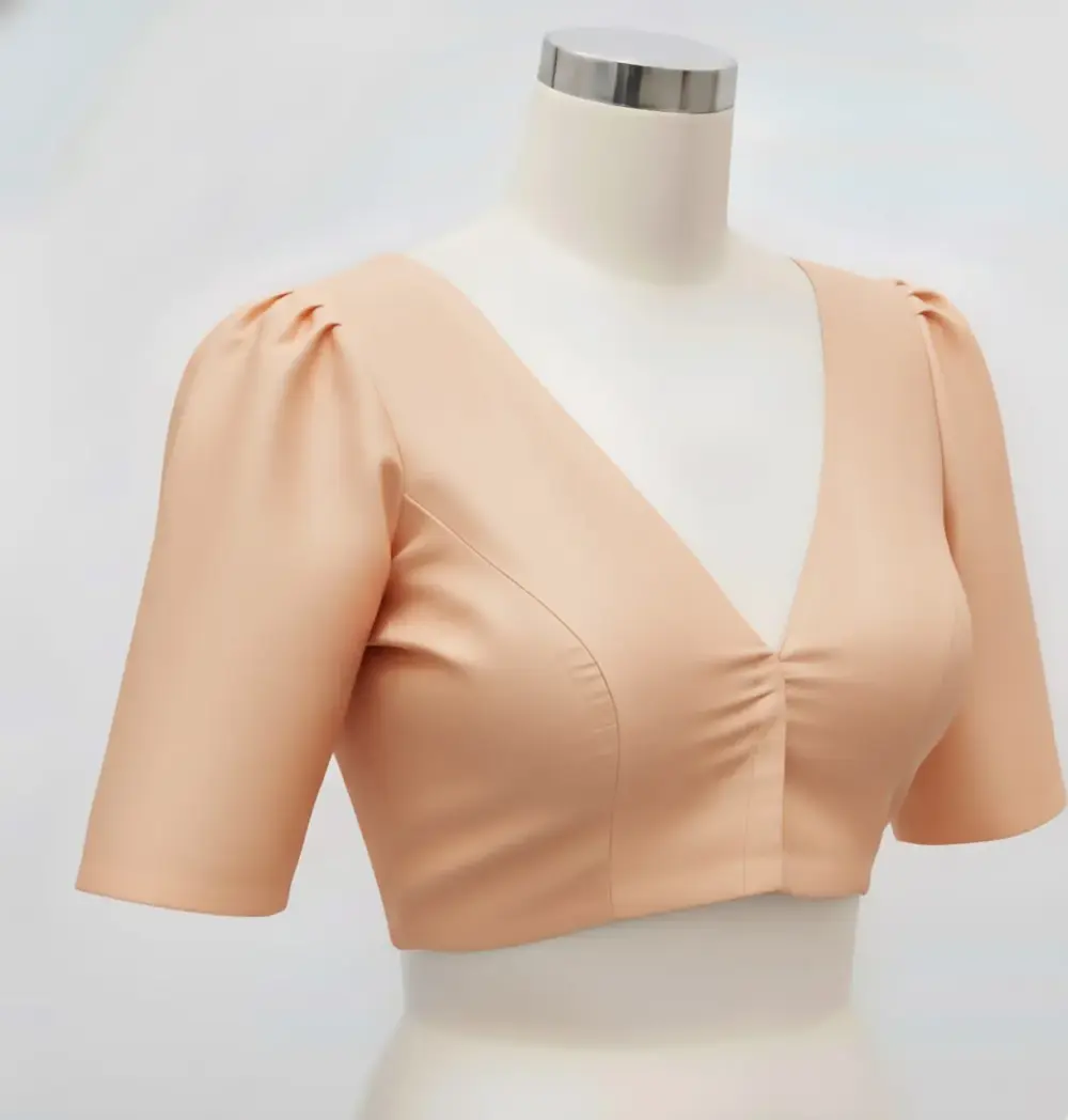 Exquisite Gold Fancy Ready-to-Wear Blouse Custom Sizes Budget-Friendly Elegance