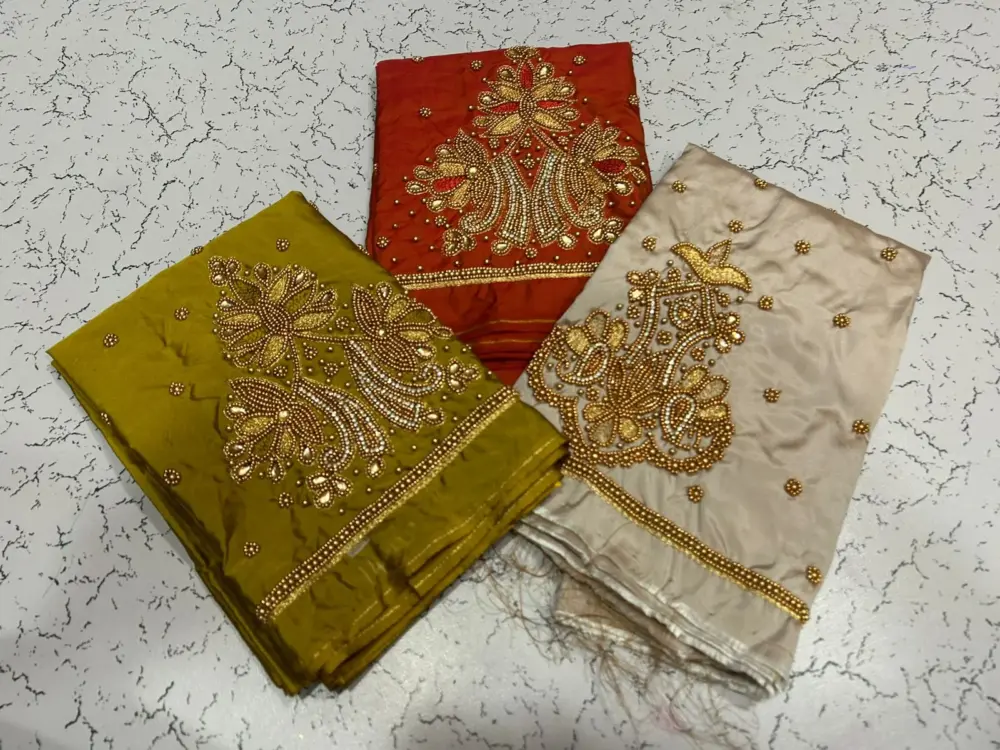 Exquisite Green Designer Aari Work Blouse for Parties Affordable & Tailor-Made!