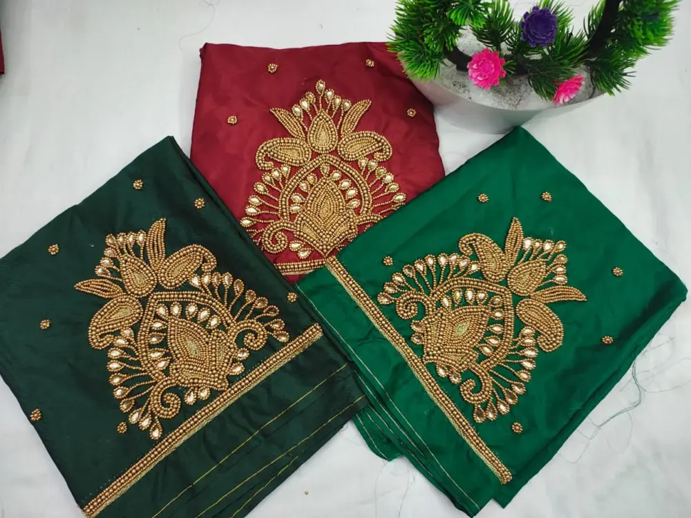 Exquisite Purple Aari Work Blouse Trending Party Wear at Pocket-Friendly Price