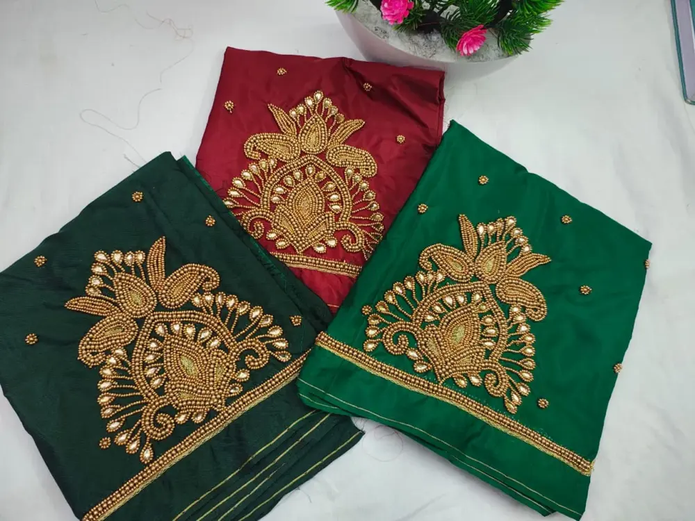 Exquisite Purple Aari Work Blouse Trending Party Wear at Pocket-Friendly Price