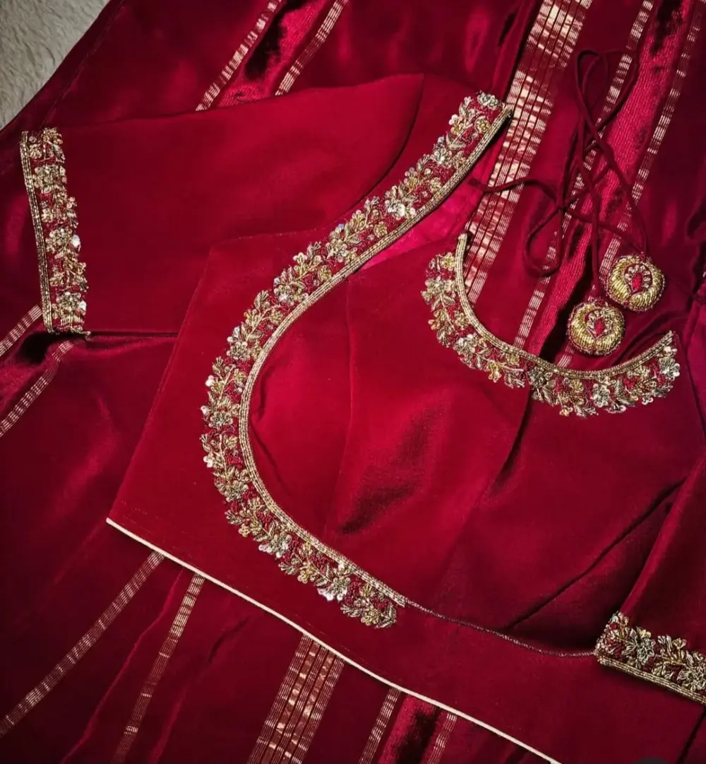 Exquisite Red Madunala Maggam Work Blouse Affordable Luxury in Custom Sizes