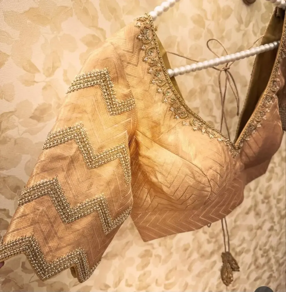 Grand Gold Wedding Maggam Work Layer Blouse Tailored Custom Fit at Best Offer Price