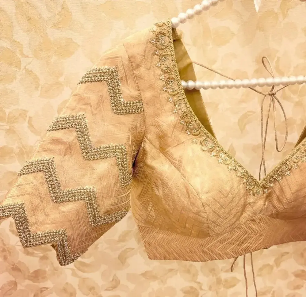 Grand Gold Wedding Maggam Work Layer Blouse Tailored Custom Fit at Best Offer Price