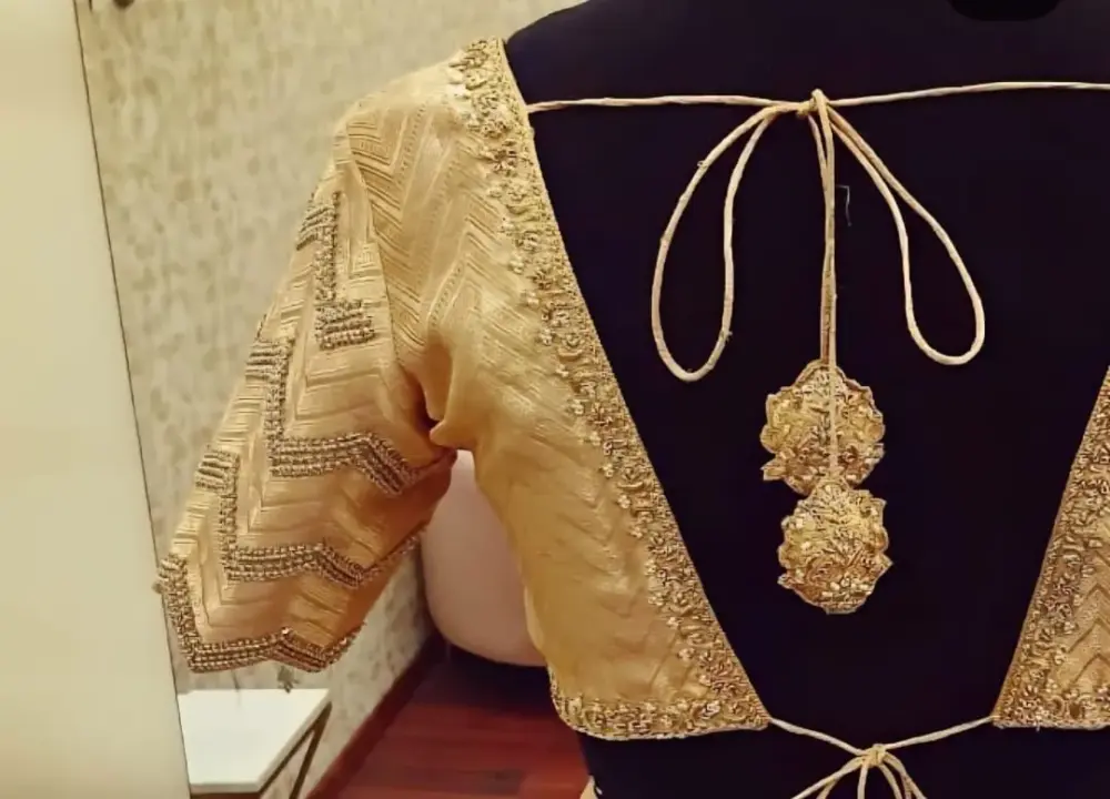 Grand Gold Wedding Maggam Work Layer Blouse Tailored Custom Fit at Best Offer Price