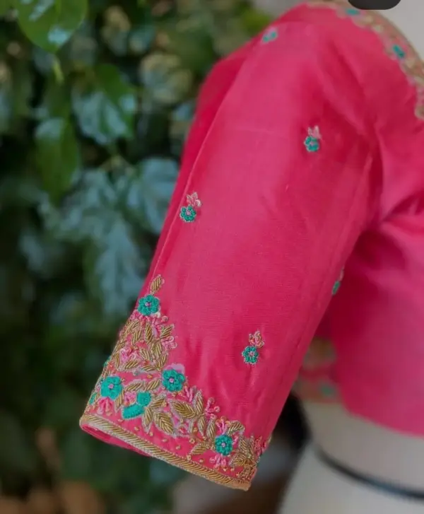 Grand Light Pink Zardosi Bridal Maggam Work Blouse Limited Edition Custom Sizes Available