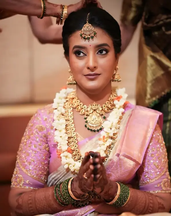 Latest Baby Pink Maggam Work Blouse for Weddings | Luxury Bridal Look Affordable Price Custom Fit