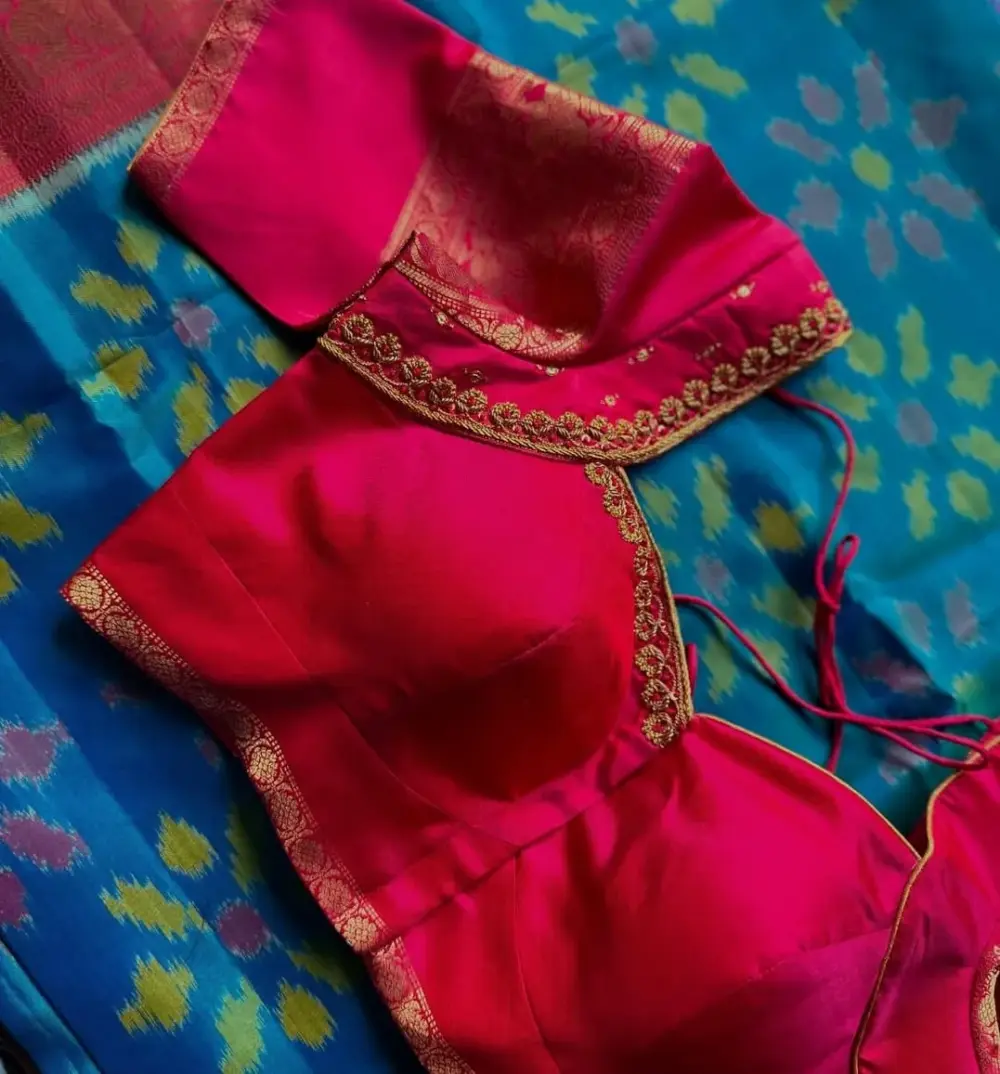 Latest Pink Zardosi Maggam Work Blouse for Weddings Perfect Fit Unbeatable Price!