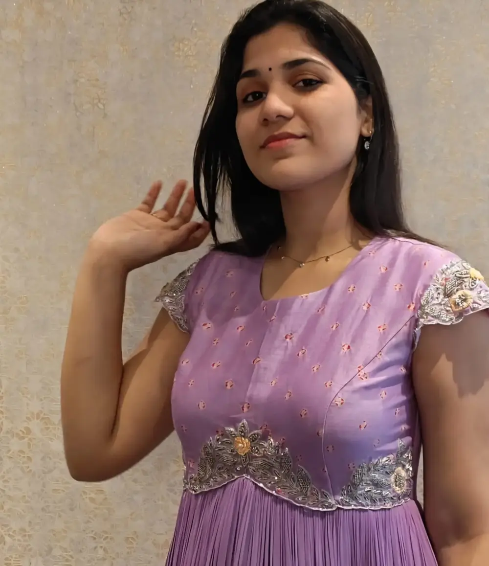 Onion Pink Bridal Maggam Work Long Frock | Premium Wedding Wear at Best Price