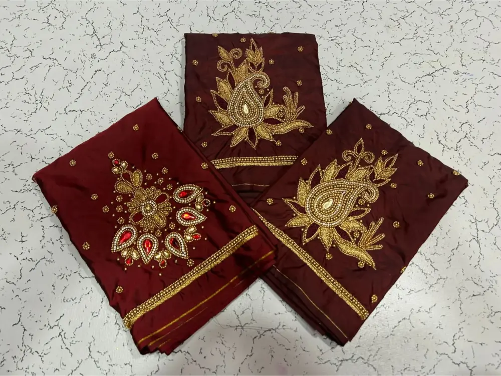 Premium Maroon Party Wear Blouse with Maggam Detailing Stylish, Affordable & Customizable