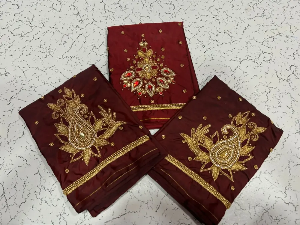 Premium Maroon Party Wear Blouse with Maggam Detailing Stylish, Affordable & Customizable