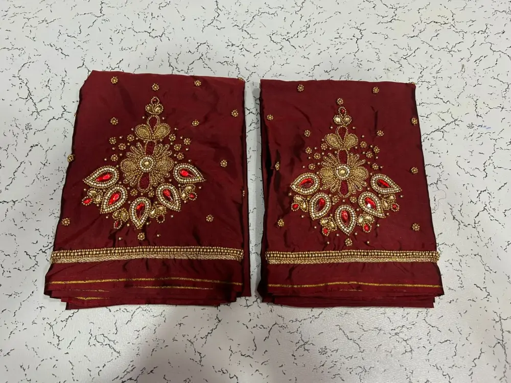 Premium Maroon Party Wear Blouse with Maggam Detailing Stylish, Affordable & Customizable