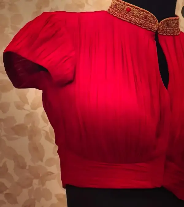 Red Collar Neck Wedding Maggam Work Blouse Luxury Bridal Design at Best Price Custom Sizes Available